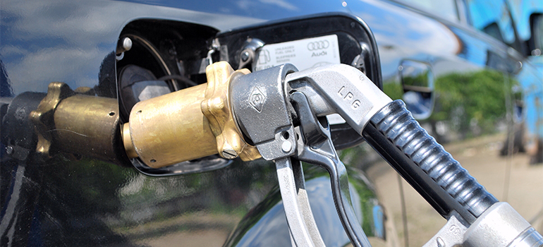 LPG-Zapfpistole zum Betanken eines Autos mit Autogas